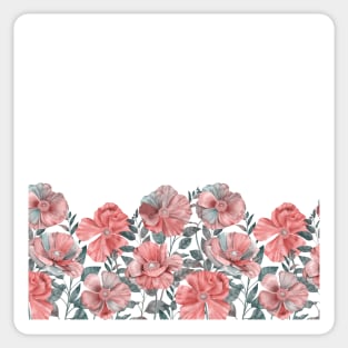 Spring romantic buttercup flowers. Watercolor floral arrangement Sticker